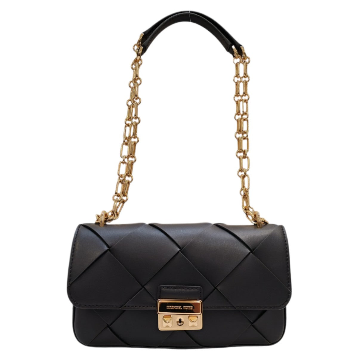 Michael  Kors  TRIBECA  Small Woven Leather Shoulder  Bag