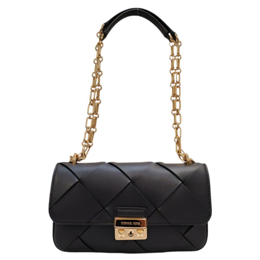 Michael  Kors  TRIBECA  Small Woven Leather Shoulder  Bag