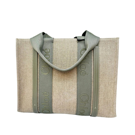 CHLOÉ WOODY Tote in Linen
