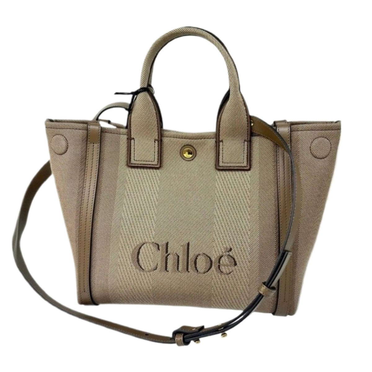 CHLOÉ Small Chloé Carry Tote Bag in Canvas