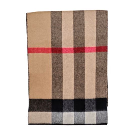 BURBERRY CHECK CASHMERE SCARF