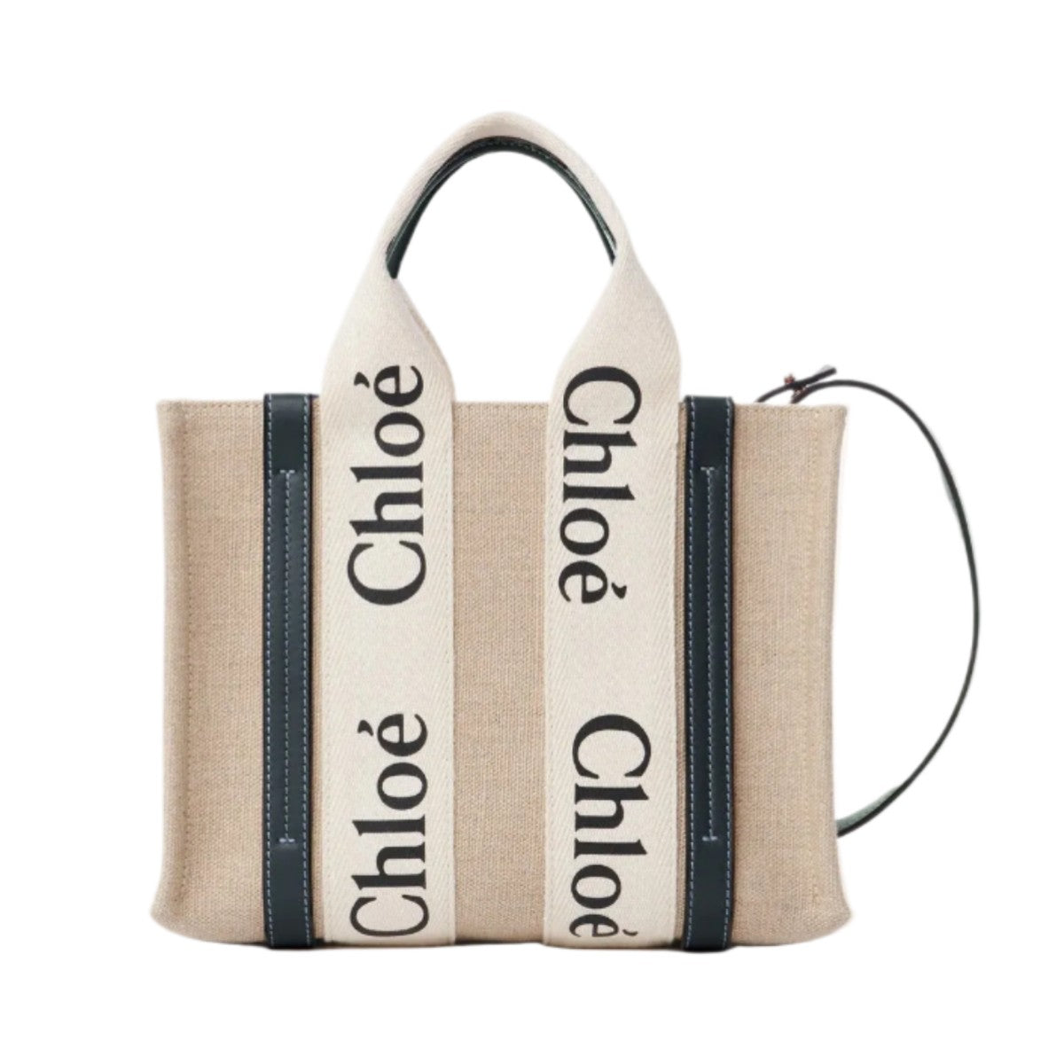 CHLOÉ Small WOODY Tote Bag in Linen