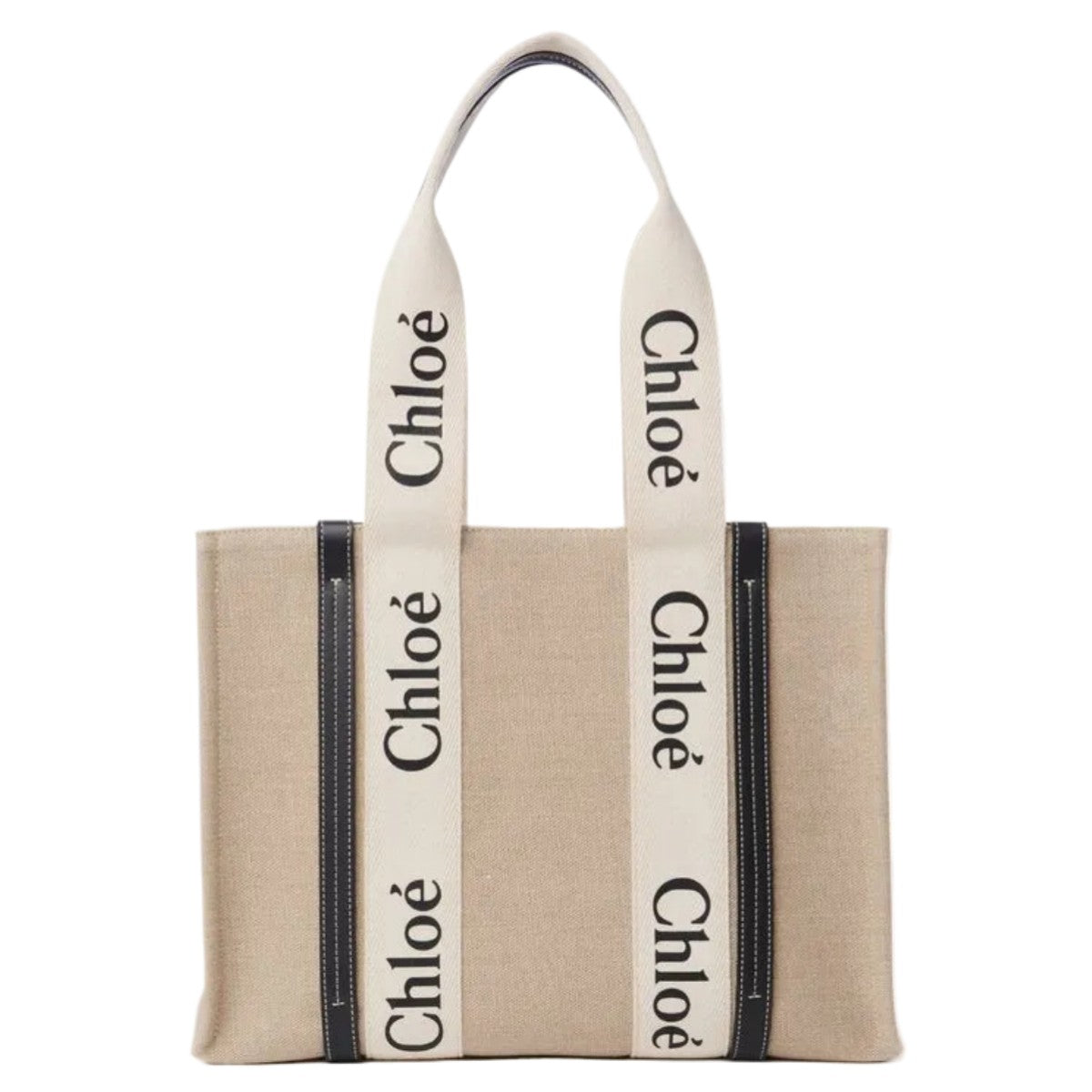 CHLOÉ WOODY Tote Bag in Linen