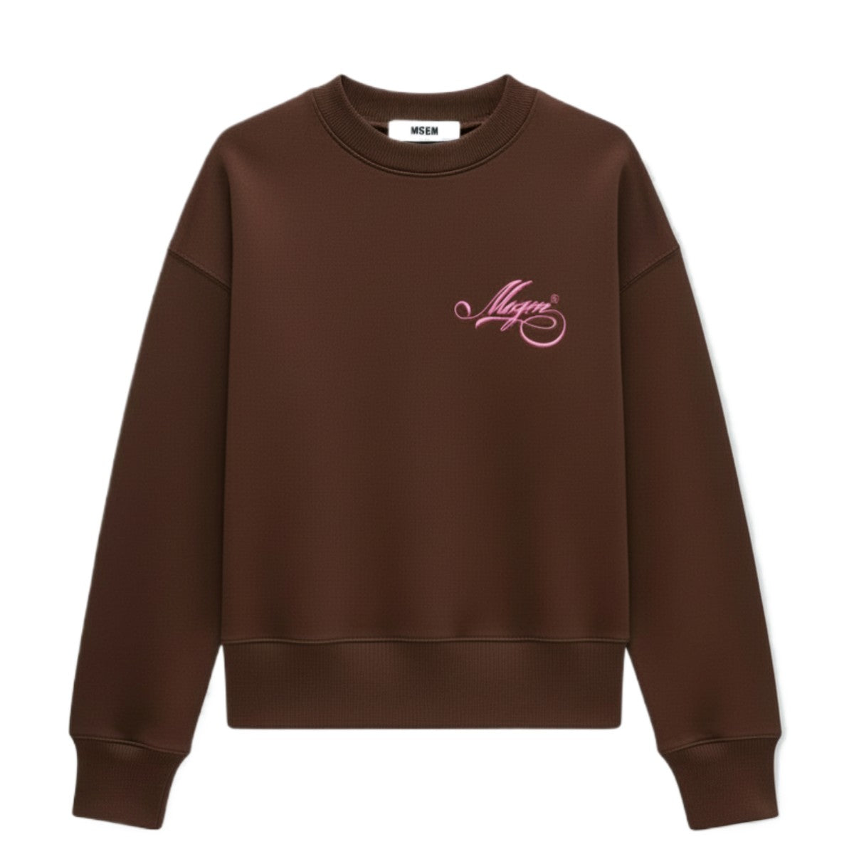 MSGM Jersey  sweatshirt  with  cursive  MSGM  logo