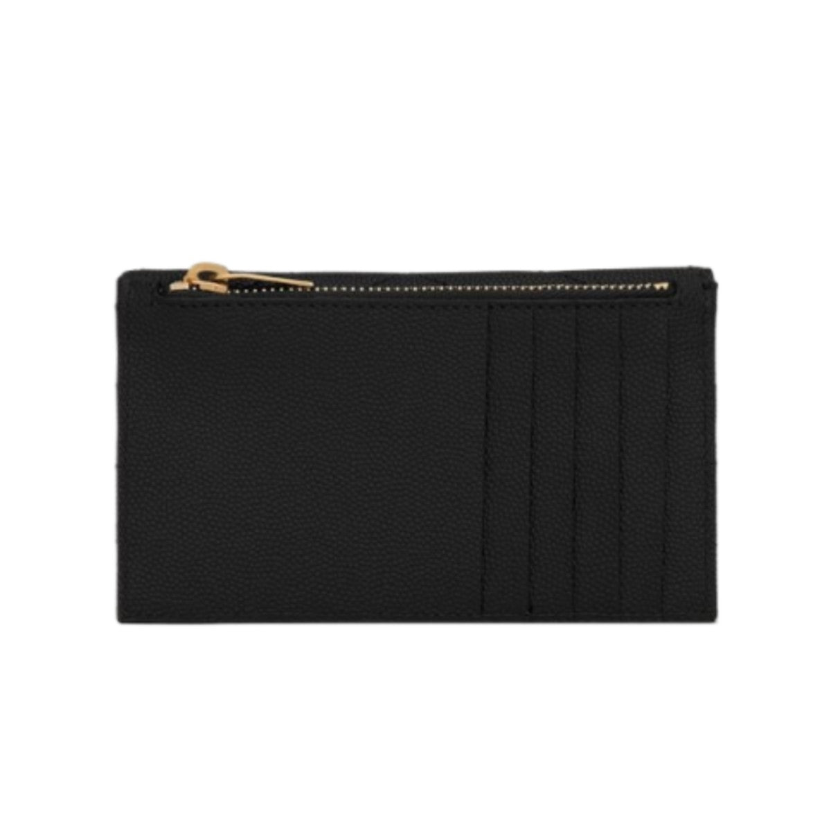 SAINT  LAURENT  CASSANDRE  MATELASSÉ FRAGMENTS FLAP CARD CASE in Grain  De  Pondre  Leather