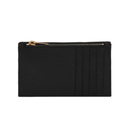 SAINT  LAURENT  CASSANDRE  MATELASSÉ FRAGMENTS FLAP CARD CASE in Grain  De  Pondre  Leather