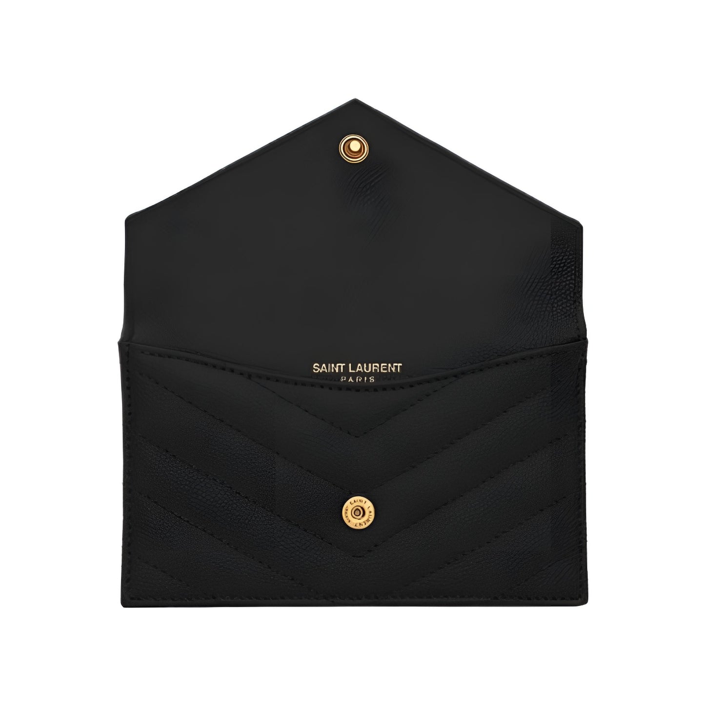 SAINT  LAURENT  CASSANDRE  MATELASSÉ FRAGMENTS FLAP CARD CASE in Grain  De  Pondre  Leather