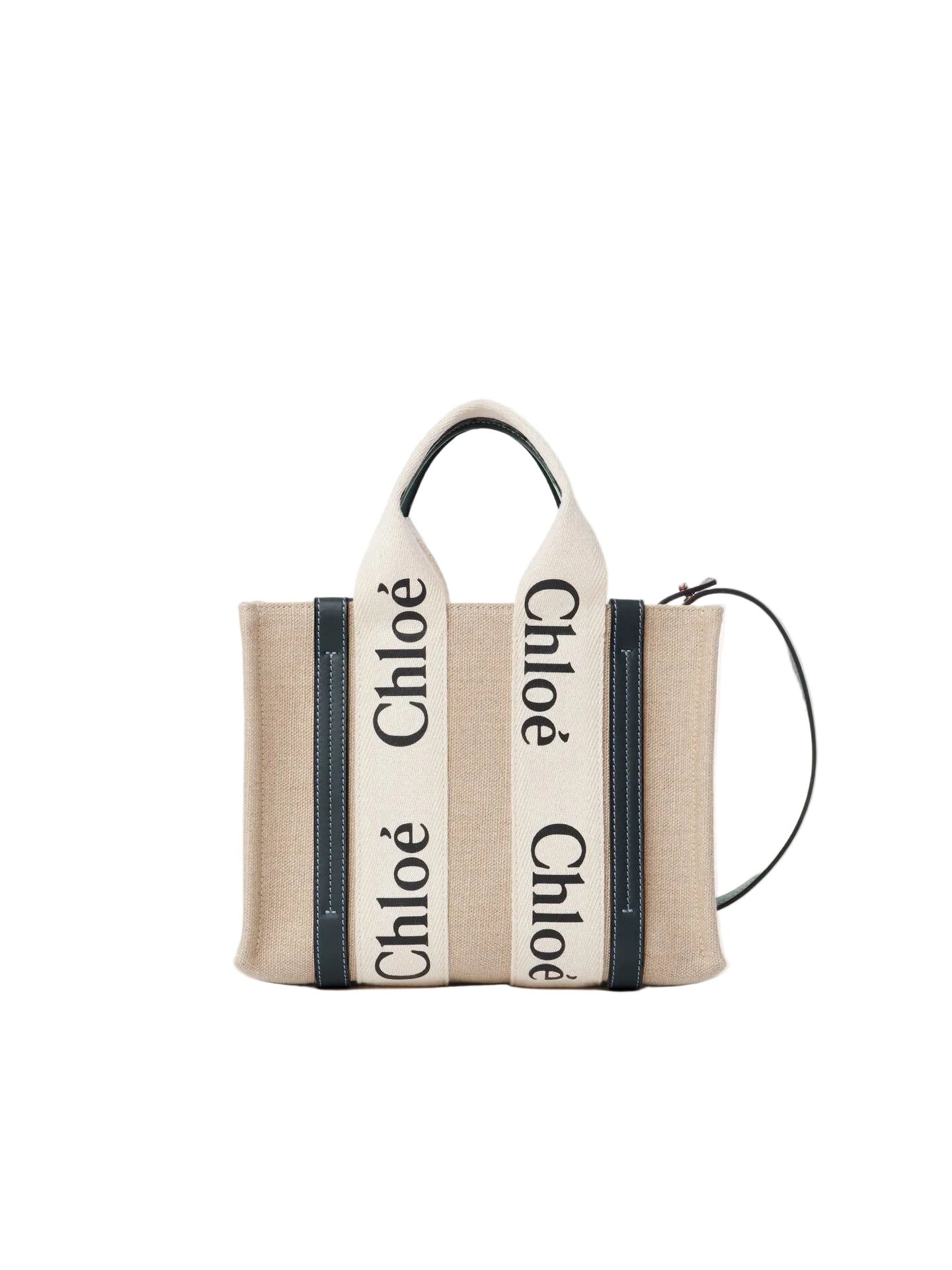 CHLOÉ Small WOODY Tote Bag in Linen